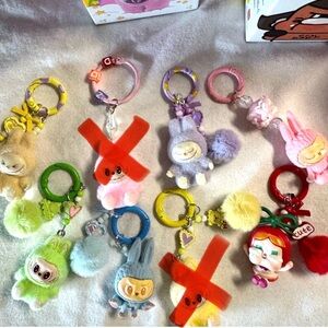 Labubu mini bag charm keychains